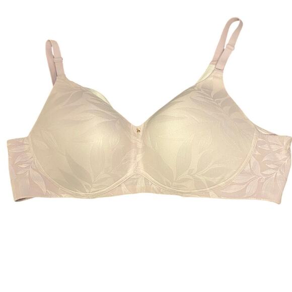 Cacique Light Purple Wireless Bra 44C Floral Jacquard Full Coverage - Picture 1 of 5